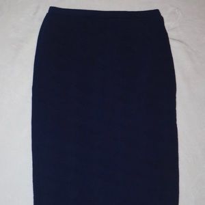 Navy blue pencil skirt